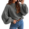 Saodimallsu Womens Crew Neck Slouchy Knit Pullover