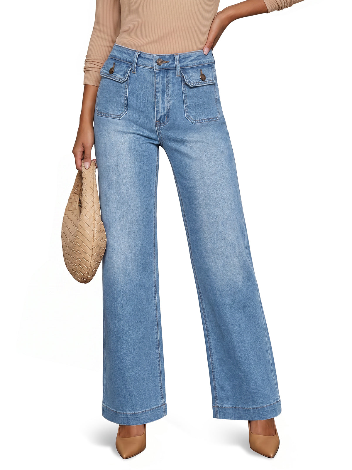 Saodimallsu Women High Waisted Denim Jeans
