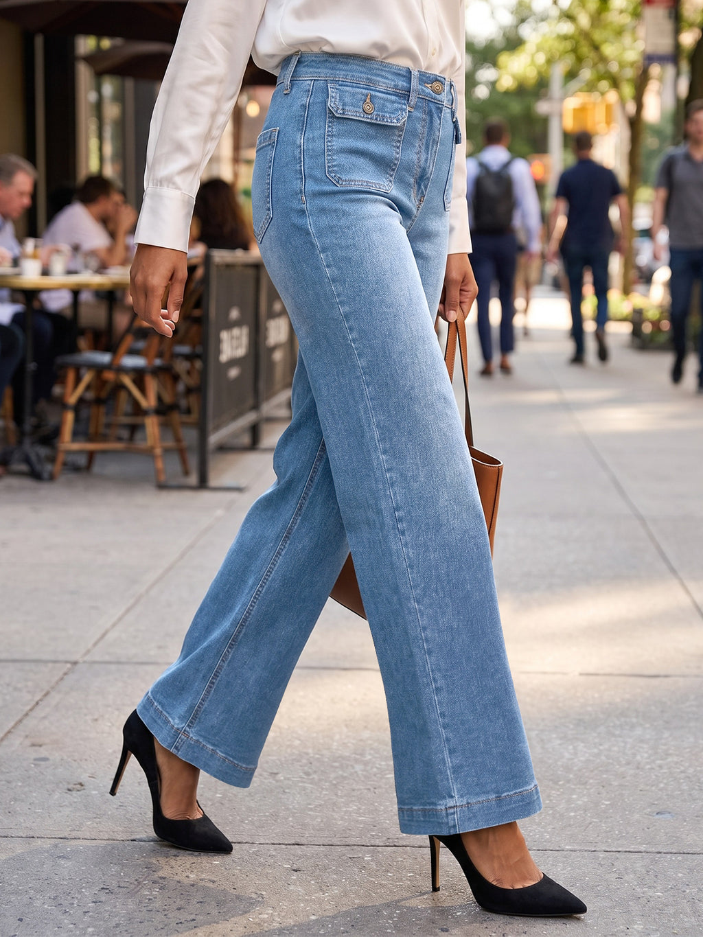 Saodimallsu Women High Waisted Denim Jeans