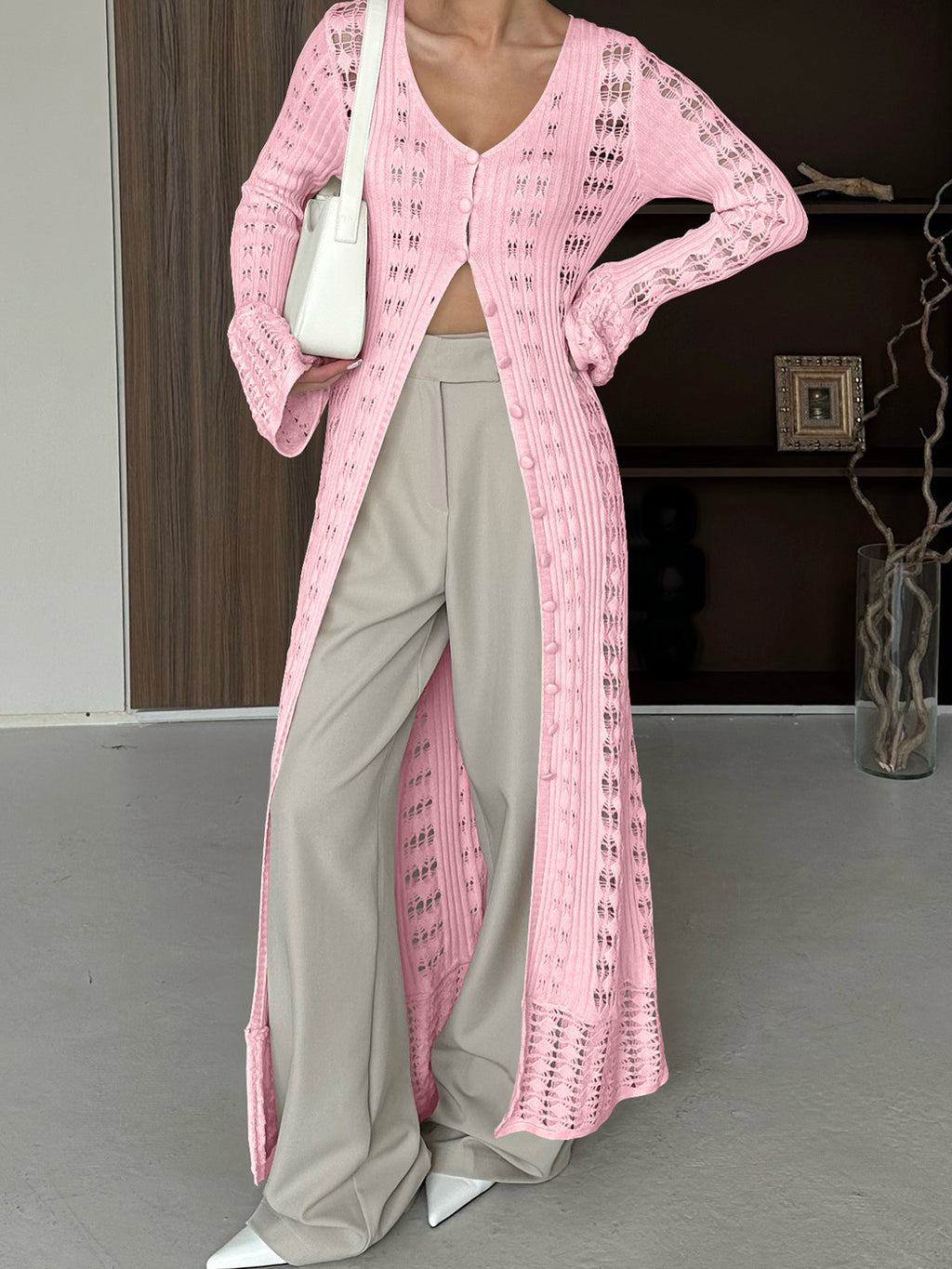 Saodimallsu Womens Boho Crochet Cardigan