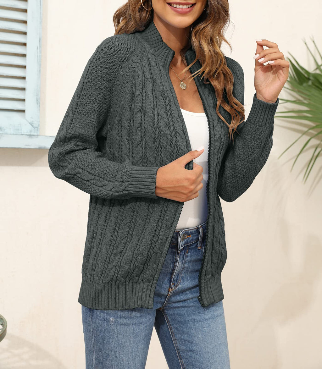 Saodimallsu Women Cable Knit Cardigan