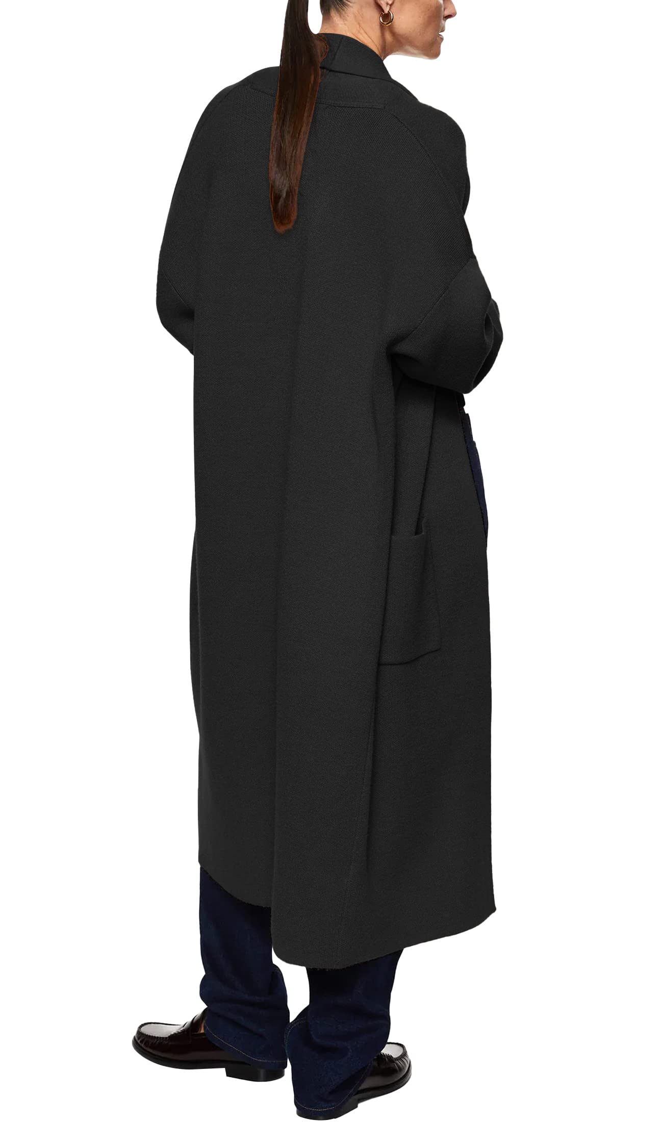 Saodimallsu Womens Oversized Open Front Cardigan