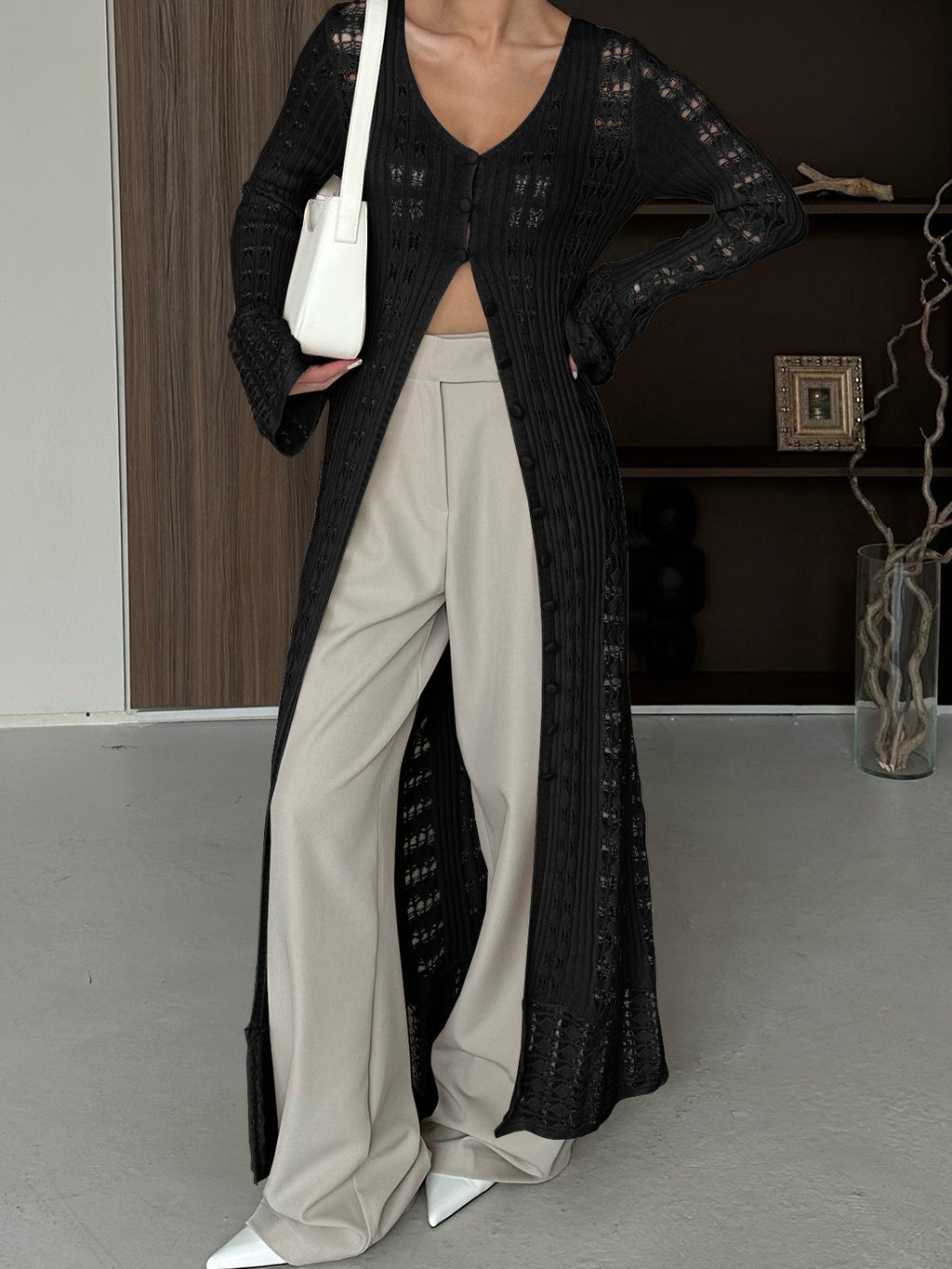 Saodimallsu Womens Boho Crochet Cardigan