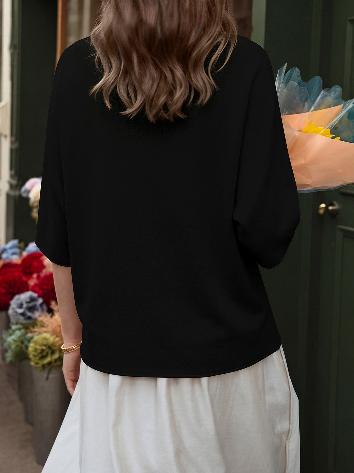 Saodimallsu Womens Batwing Half Sleeve Oversized Cardigans