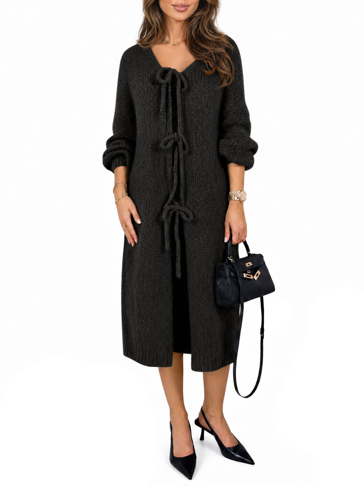 Saodimallsu Women Oversized Fall Long Cardigan