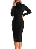 Saodimallsu Womens Turtleneck Sweater Dress