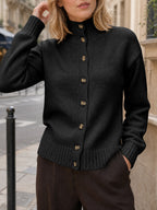 Saodimallsu Womens Mock Neck Button Up Cardigans