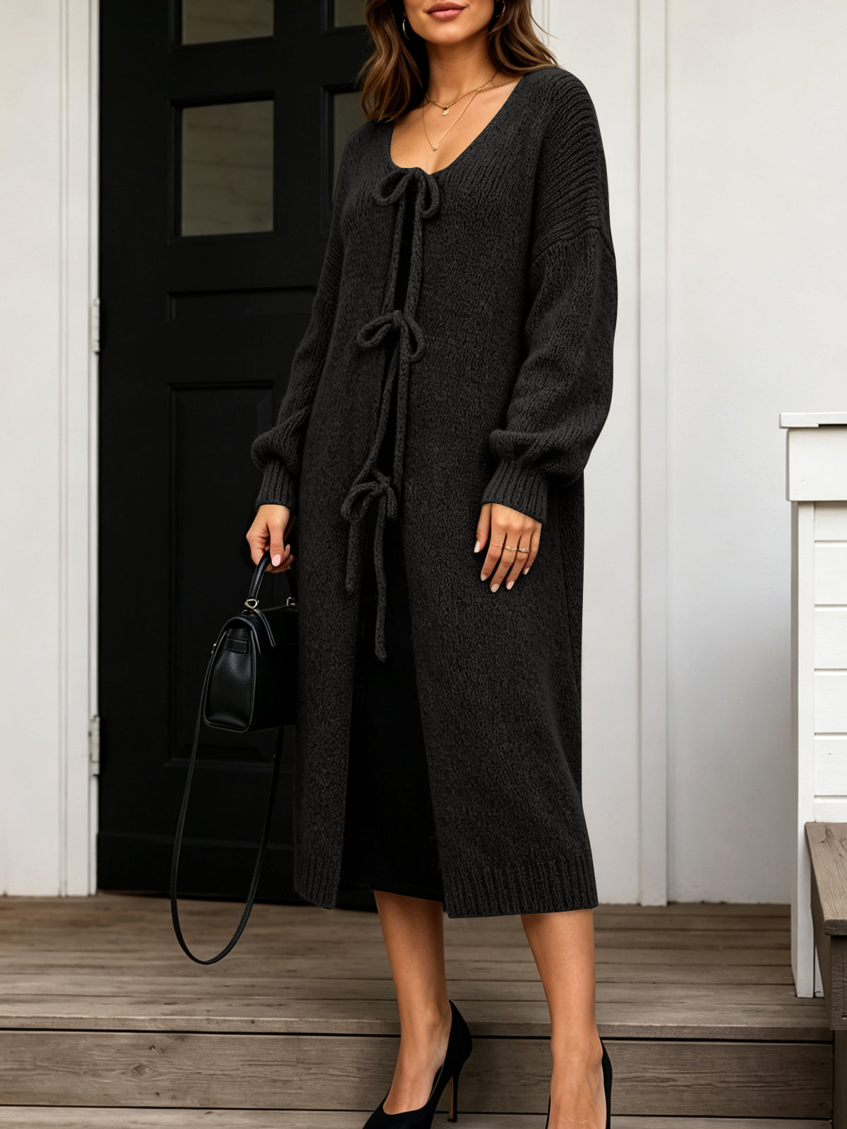 Saodimallsu Women Oversized Fall Long Cardigan