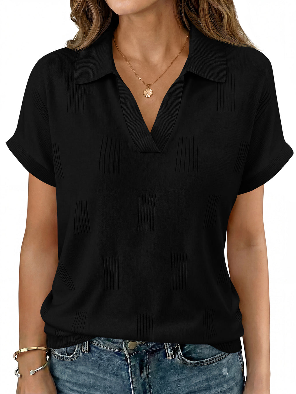 Saodimallsu Womens Cap Sleeve V Neck Shirt
