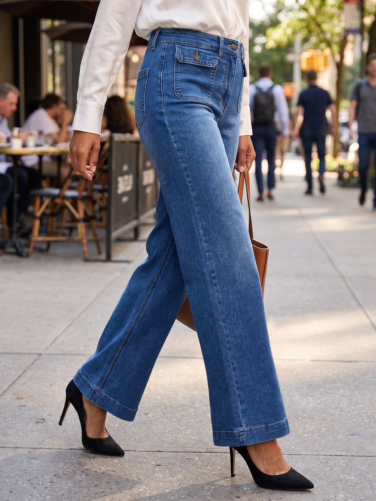 Saodimallsu Women High Waisted Denim Jeans