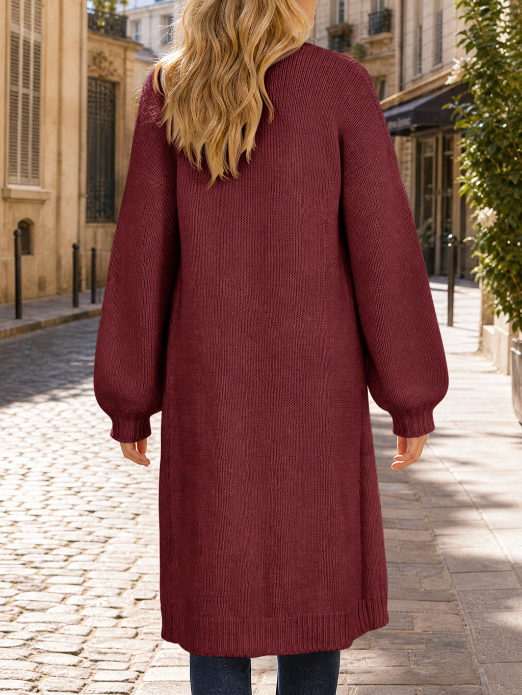 Saodimallsu Womens Oversized Long Open Front Cardigan
