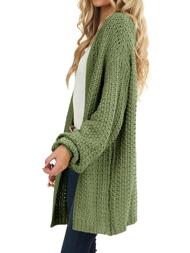 Saodimallsu Womens Oversized Open Front Knit Cardigan
