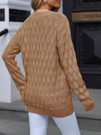 Saodimallsu Womens Crochet V Neck Blouses Sweater