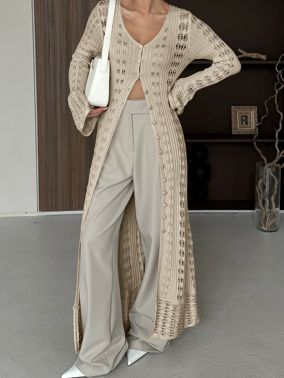Saodimallsu Womens Boho Crochet Cardigan