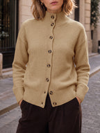 Saodimallsu Womens Mock Neck Button Up Cardigans