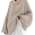 Saodimallsu Womens Mock Neck Batwing Sweater