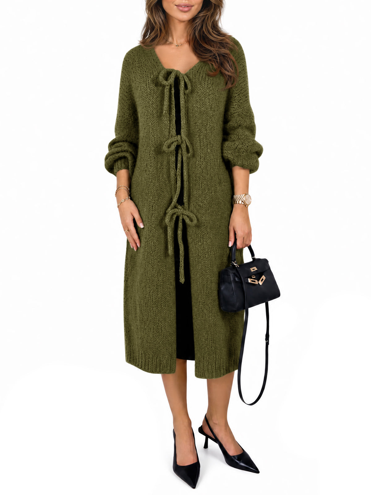 Saodimallsu Women Oversized Fall Long Cardigan