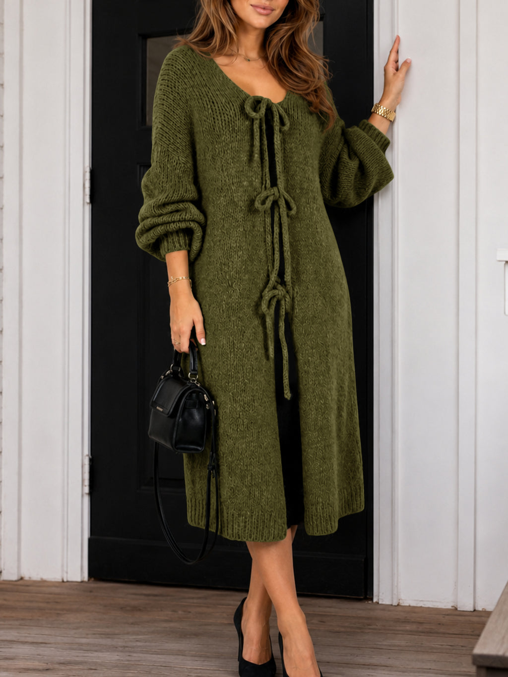 Saodimallsu Women Oversized Fall Long Cardigan