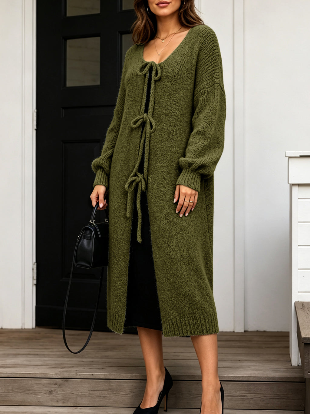 Saodimallsu Women Oversized Fall Long Cardigan