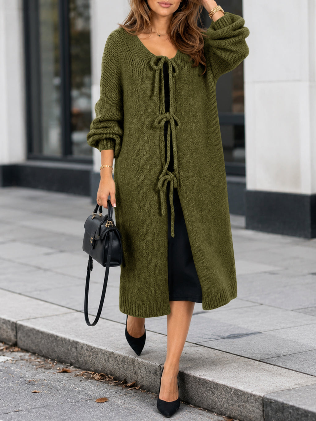 Saodimallsu Women Oversized Fall Long Cardigan