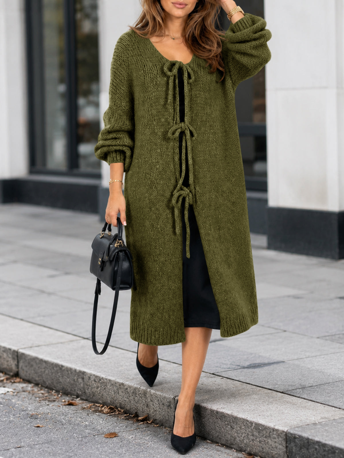 Saodimallsu Women Oversized Fall Long Cardigan
