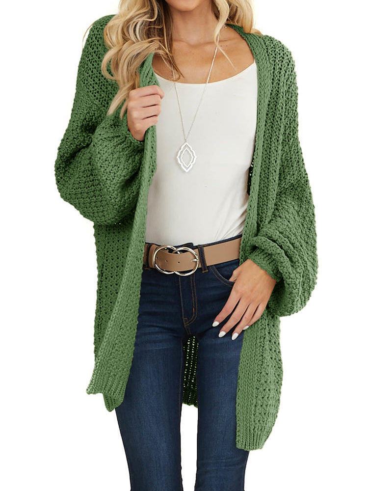 Saodimallsu Womens Oversized Open Front Knit Cardigan