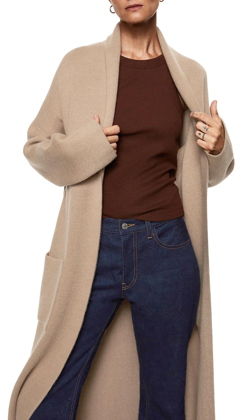 Saodimallsu Womens Oversized Open Front Cardigan