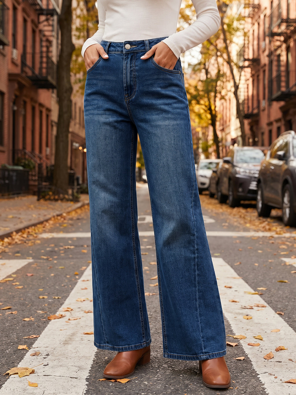 Saodimallsu Women High Waisted Flare Jeans