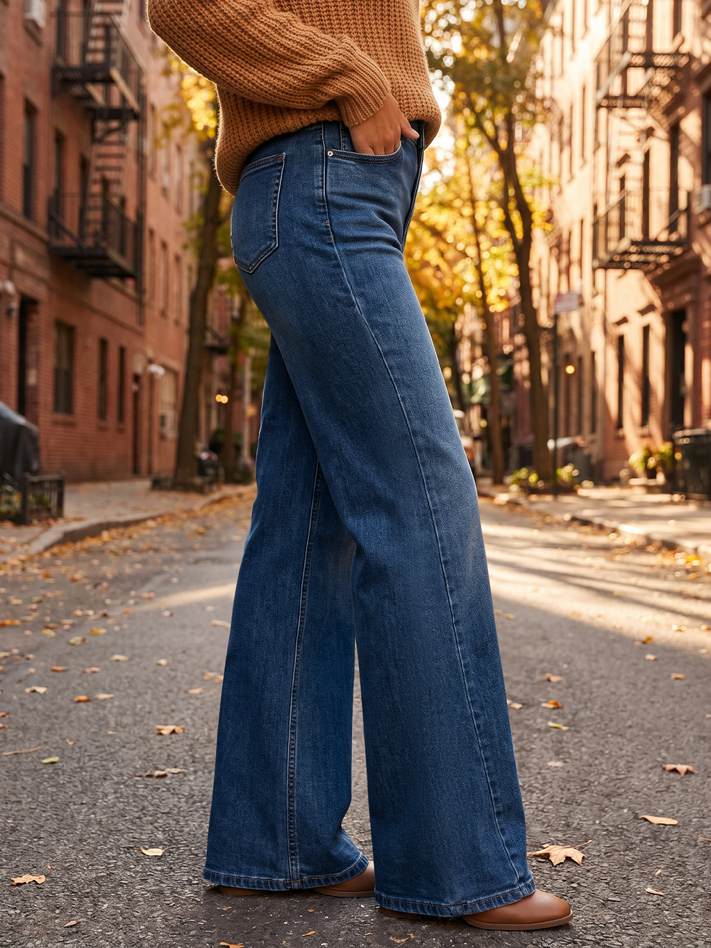 Saodimallsu Women High Waisted Flare Jeans