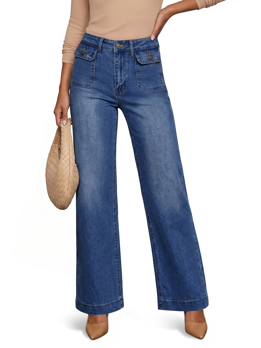 Saodimallsu Women High Waisted Denim Jeans