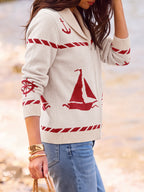 Saodimallsu Womens Zip Up Collared Sweater
