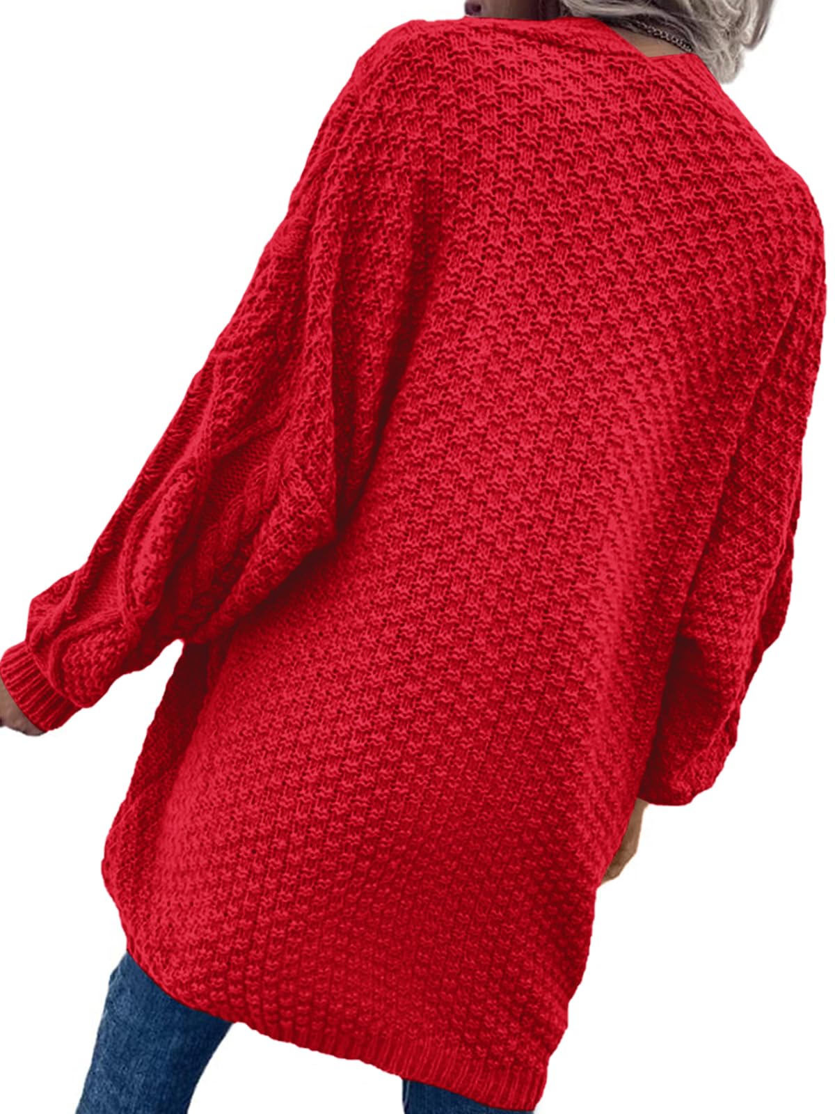 Saodimallsu Womens Chunky Cable Knit Cardigan