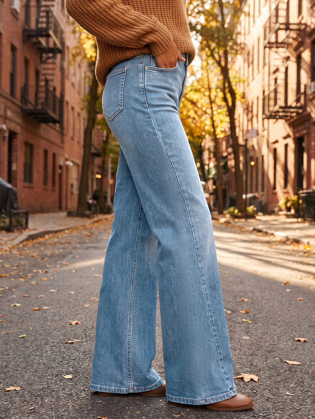 Saodimallsu Women High Waisted Flare Jeans