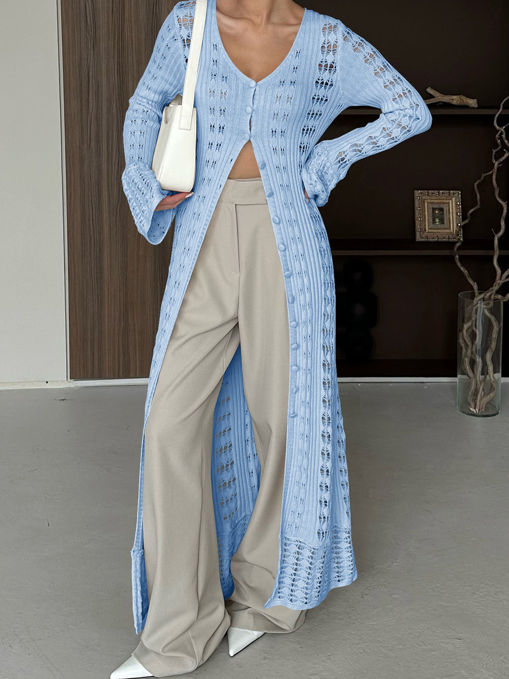 Saodimallsu Womens Boho Crochet Cardigan