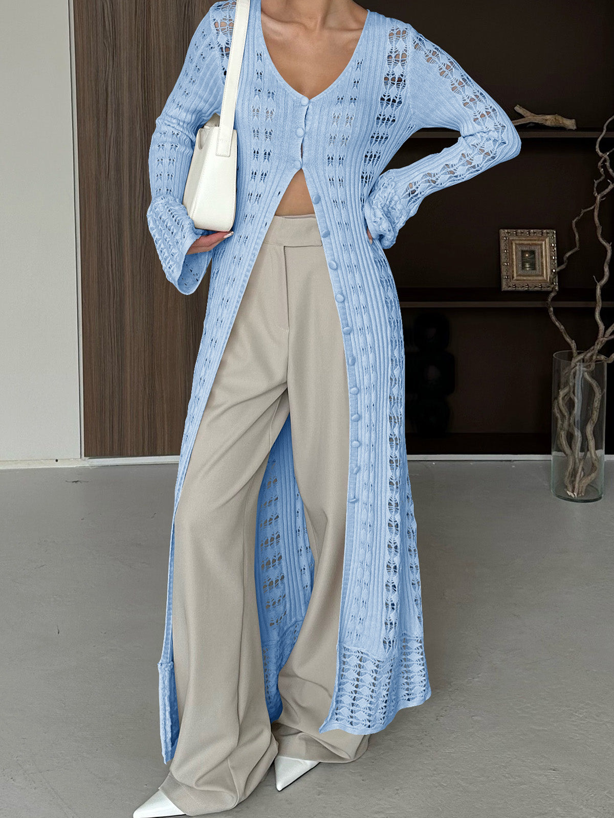 Saodimallsu Womens Boho Crochet Cardigan