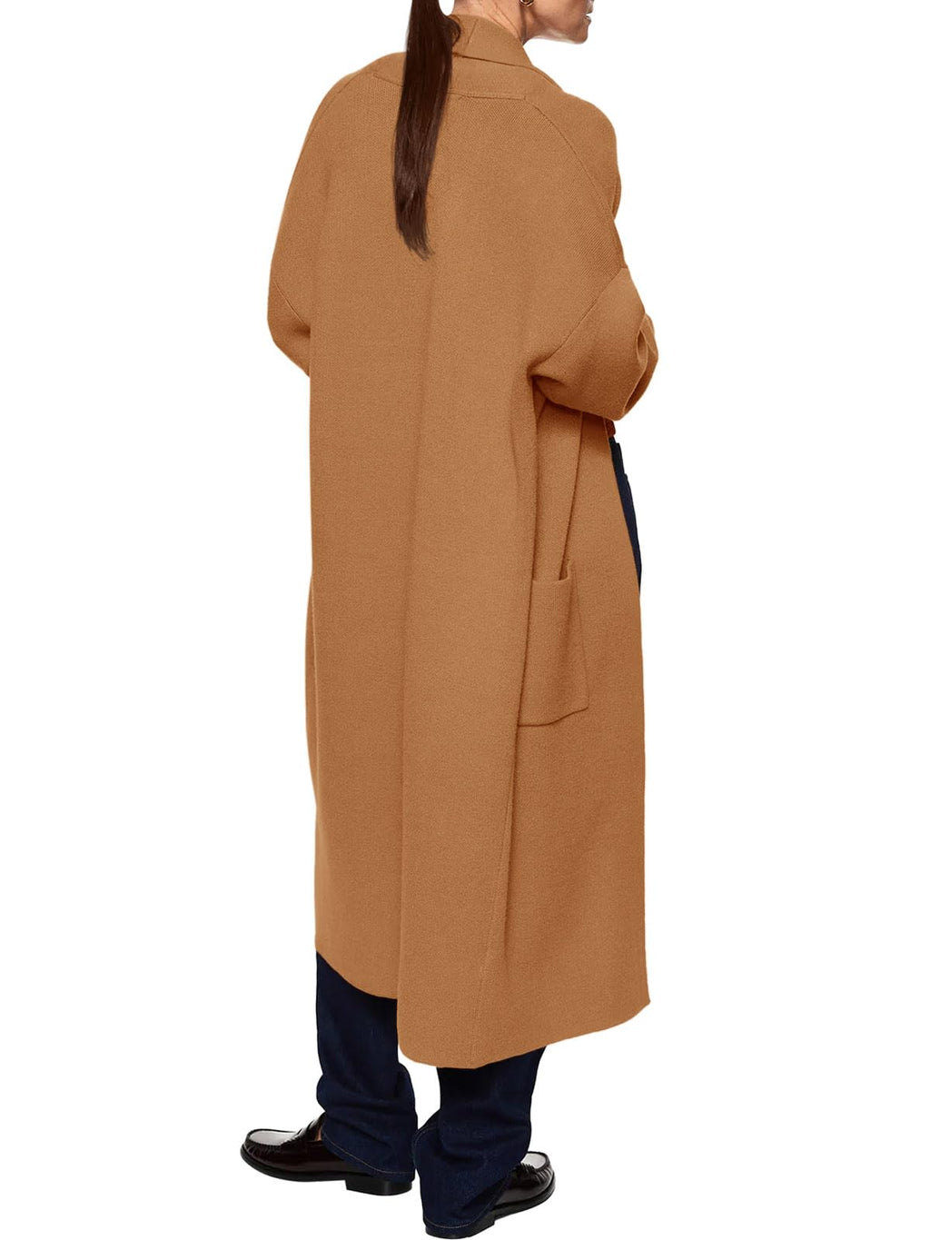 Saodimallsu Womens Oversized Open Front Cardigan