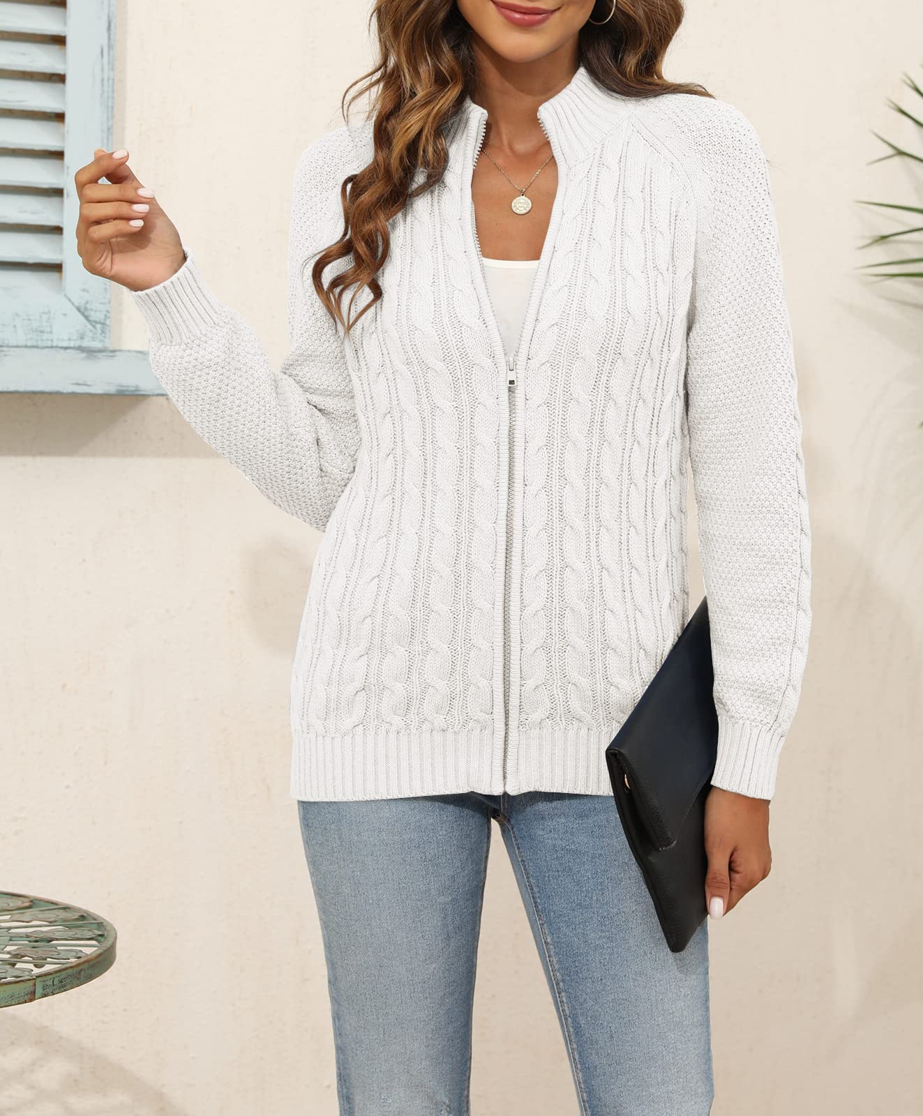 Saodimallsu Women Cable Knit Cardigan