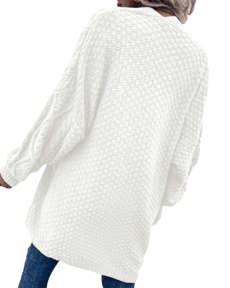 Saodimallsu Womens Chunky Cable Knit Cardigan