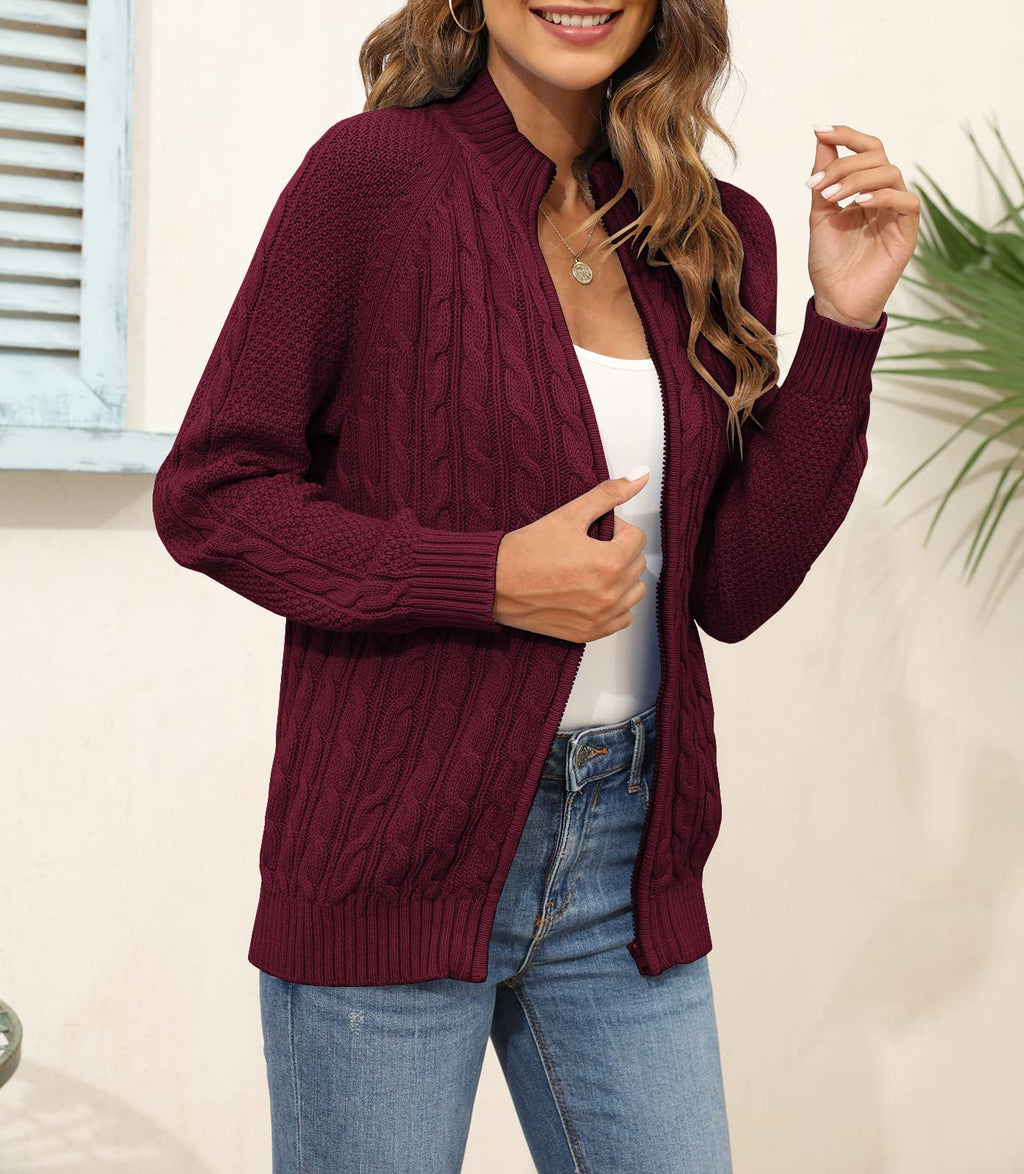Saodimallsu Women Cable Knit Cardigan