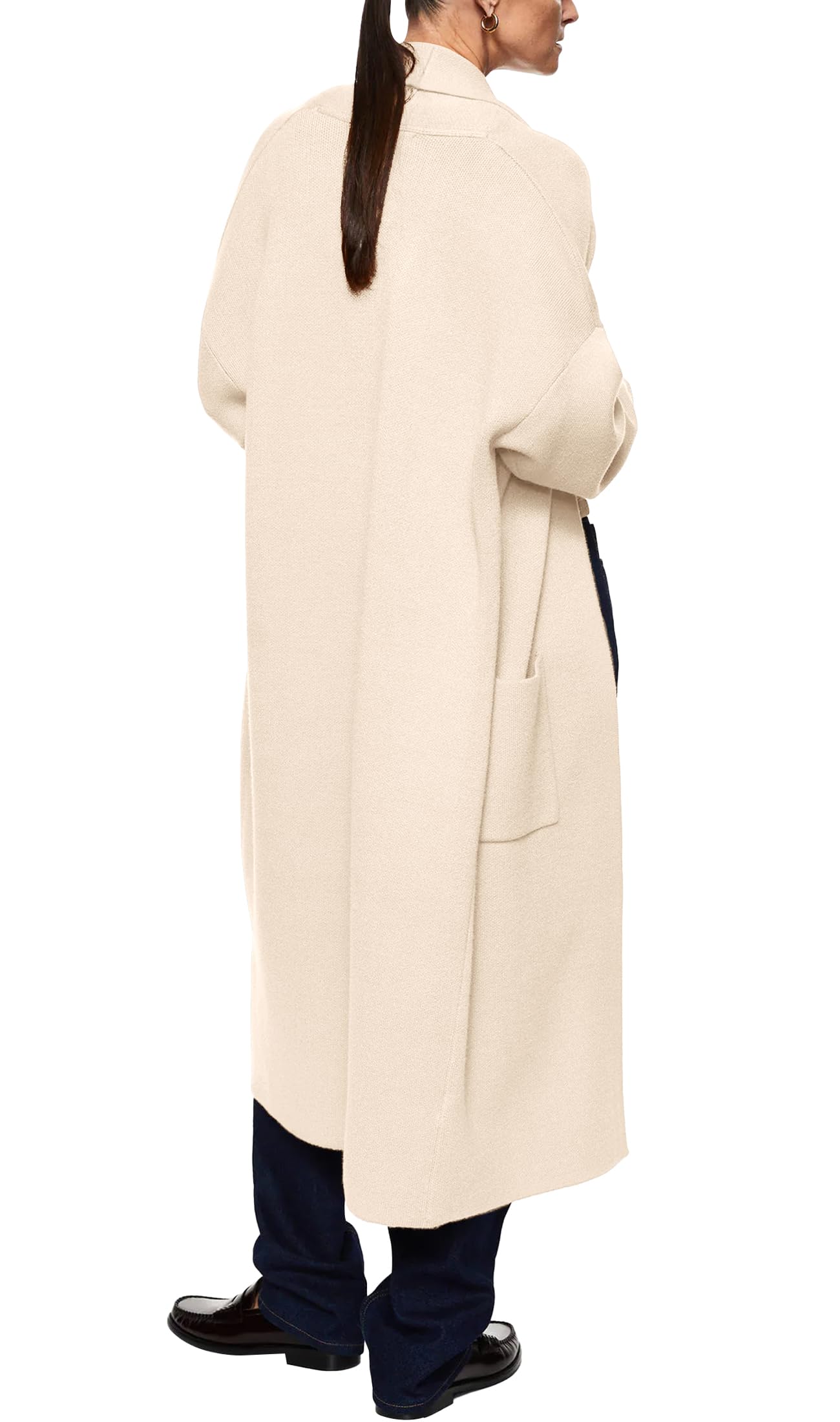 Saodimallsu Womens Oversized Open Front Cardigan