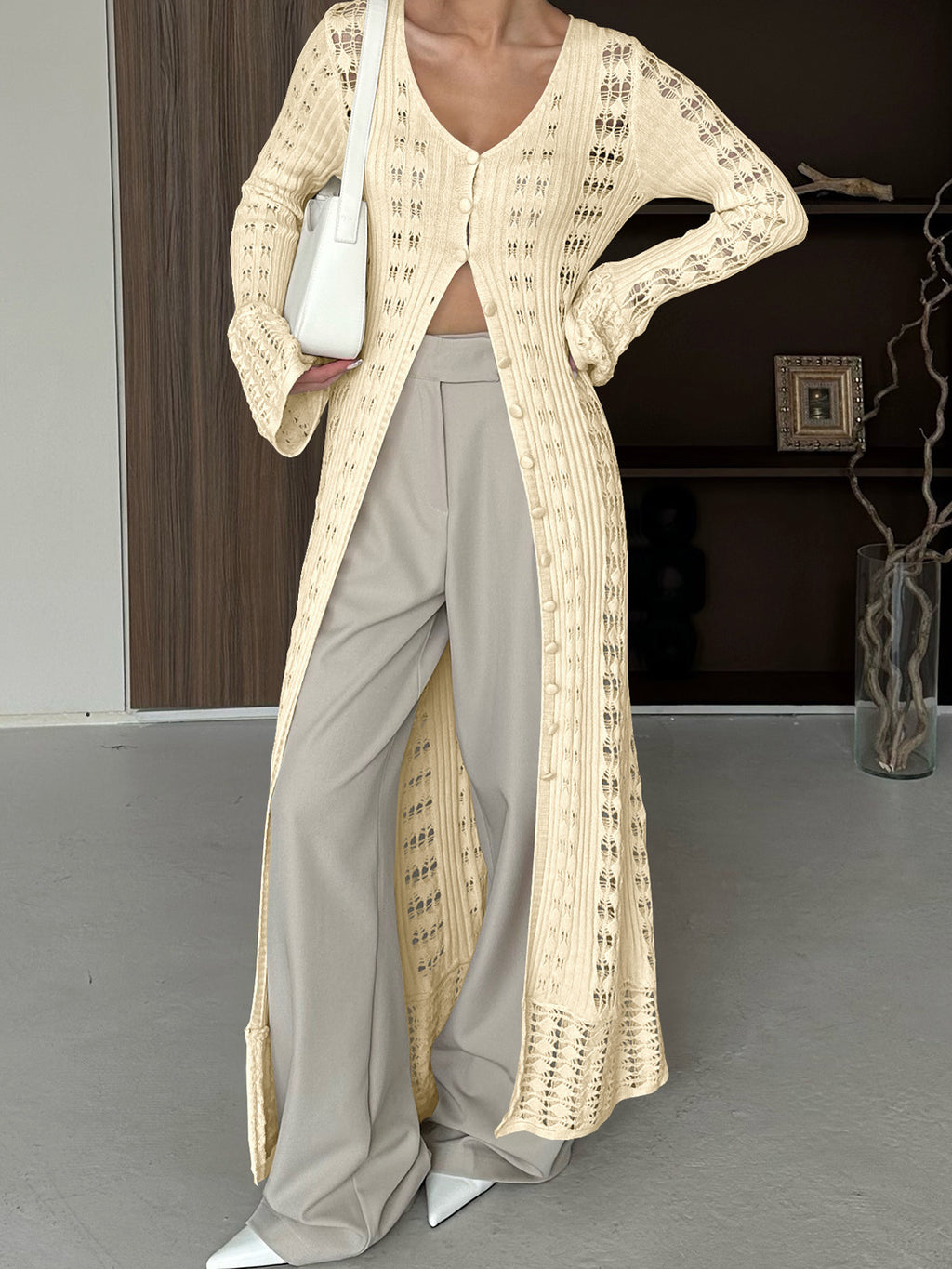 Saodimallsu Womens Boho Crochet Cardigan