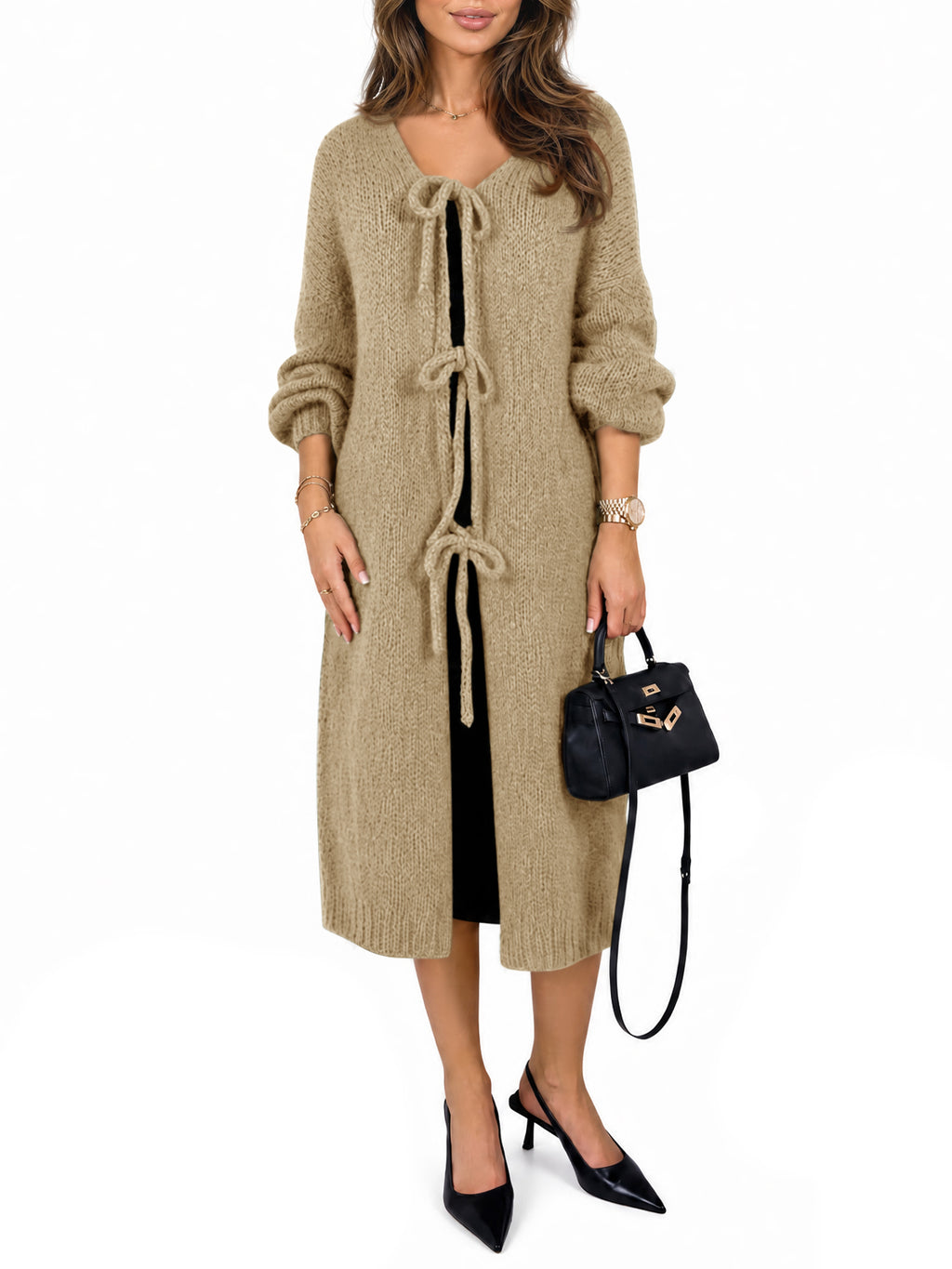 Saodimallsu Women Oversized Fall Long Cardigan