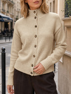 Saodimallsu Womens Mock Neck Button Up Cardigans