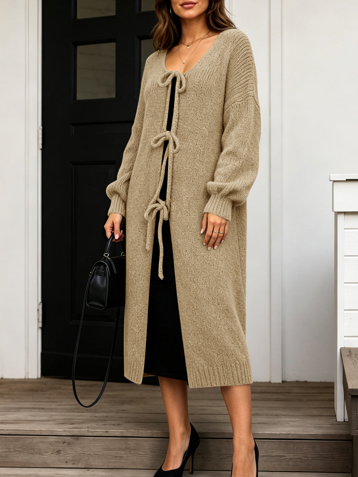 Saodimallsu Women Oversized Fall Long Cardigan