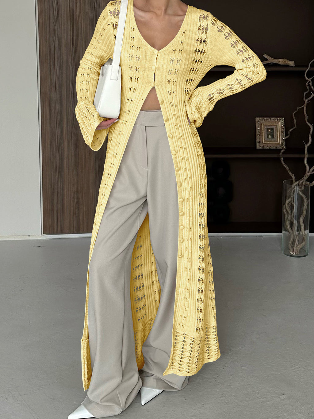 Saodimallsu Womens Boho Crochet Cardigan