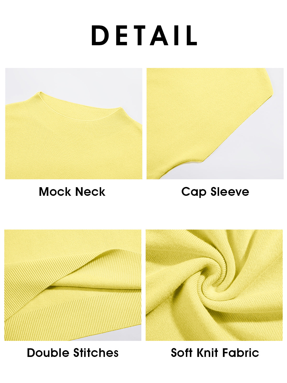 Saodimallsu Womens Mock Neck Short Sleeve Sweater