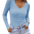 Saodimallsu Womens V Neck Slimming Sweaters
