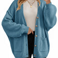 Saodimallsu Womens V Neck Loose Button Cardigan