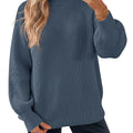 Saodimallsu Womens High Neck Oversized Knit Sweater
