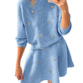Saodimallsu Women 2 Piece Sweater Skirt Set